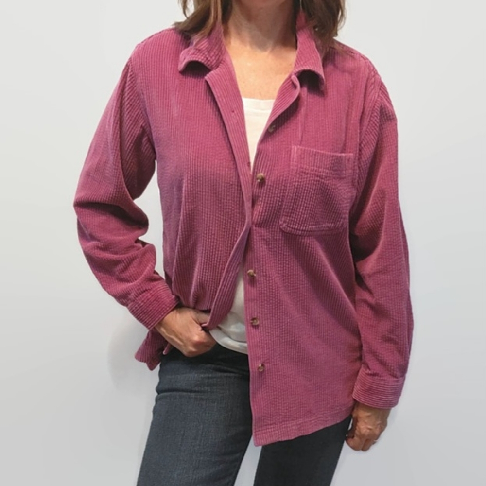 L.L. Bean Purple Corduroy Shacket - Picture 3 of 10